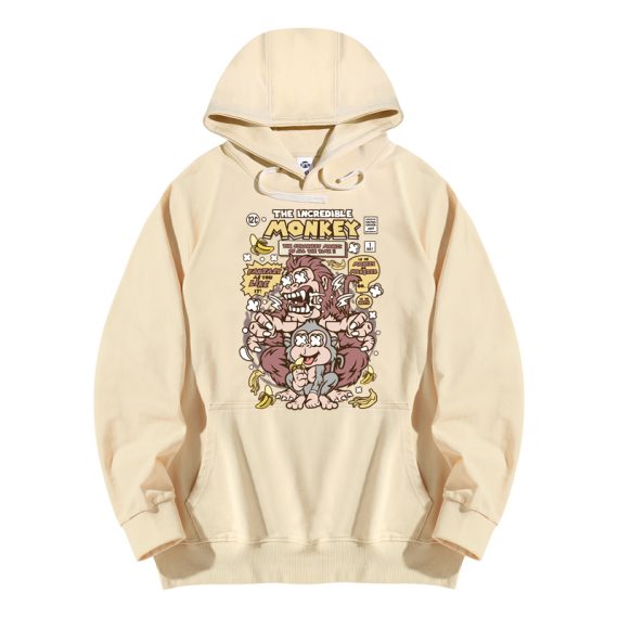 Incredible Monkey Beige Hoodie