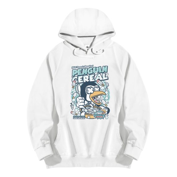 Penguin Cereal Box White Hoodie