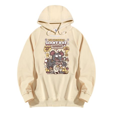 The Incredible Giant Rat Beige Hoodie