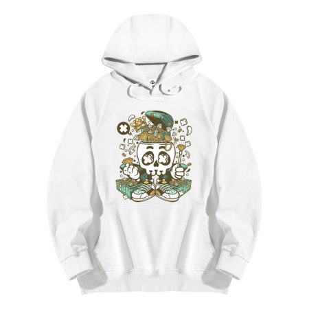 Treasure Skull Head White Hoodie