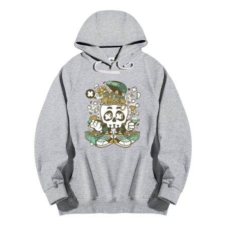 Treasure Skull Head Grey Hoodie