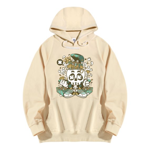 Treasure Skull Head Beige Hoodie